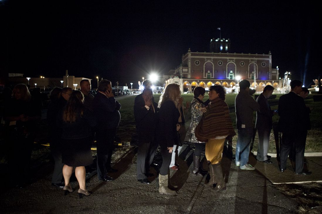The crowd oustide the Asbury Park Convention Hall (Getty Images)